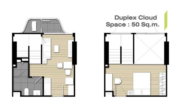 รูป ขายด่วน 1ห้องนอน duplex เพดานสูงโปร่ง วิวสวยห้องกว้าง Ideo Mobi Sukhumvit Eastpoint - รูปที่ 15/15