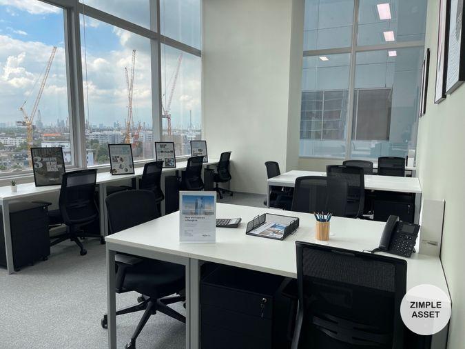 picture Service office space for rent on 66 Tower building in Phra Khanong area, near BTS Udomsuk. Complete facilities and office equipment. - 5/16