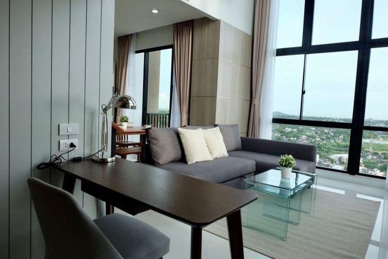 picture For rent The Sky Condo Sriracha Penthouse, beautiful room, high floor, sea view - 4/12