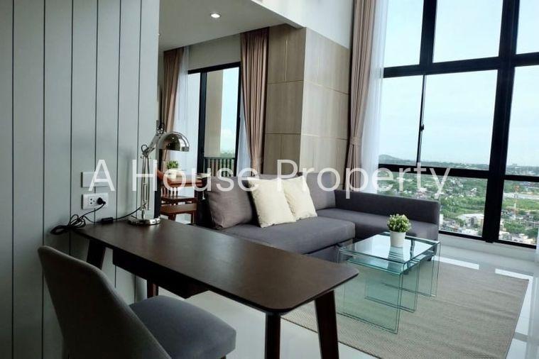 picture For rent The Sky Condo Sriracha Penthouse, beautiful room, high floor, sea view - 4/12