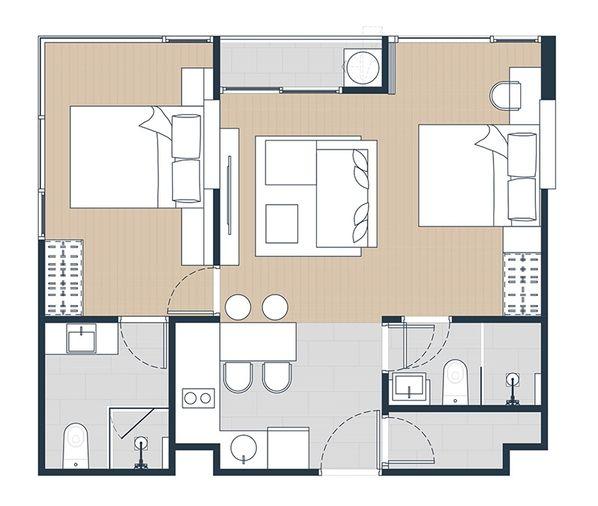 รูป ขาย แซฟวี่ พหล 2 คอนโดใกล้ BTS อารีย์ 54 ตร.ม. 2 ห้องนอน 2 ห้องน้ำ ตกแต่งใหม่ พร้อมอยู่ - รูปที่ 26/26