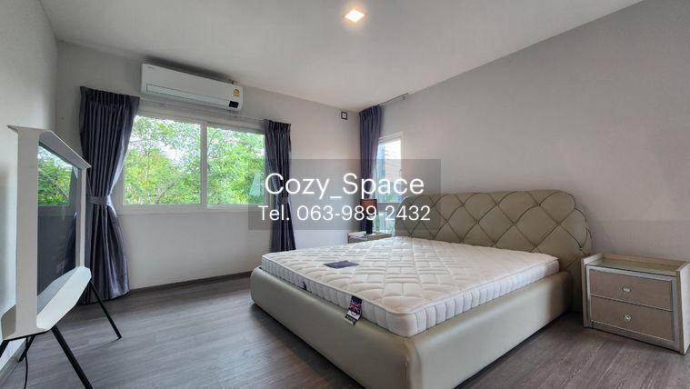 รูป ให้เช่าบ้านเดี่ยว 3 ห้องนอน หมู่ชัยพฤกษ์ ทางด่วนรามอินทรา-จตุโชติ หลังมุม น่าอยู่จอดรถได้สองคัน สวนกว้างเห็นวิวสวนส่วนกลาง - รูปที่ 11/23