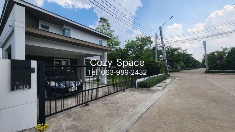 รูป ให้เช่าบ้านเดี่ยว 3 ห้องนอน หมู่ชัยพฤกษ์ ทางด่วนรามอินทรา-จตุโชติ หลังมุม น่าอยู่จอดรถได้สองคัน สวนกว้างเห็นวิวสวนส่วนกลาง - รูปที่ 22/23