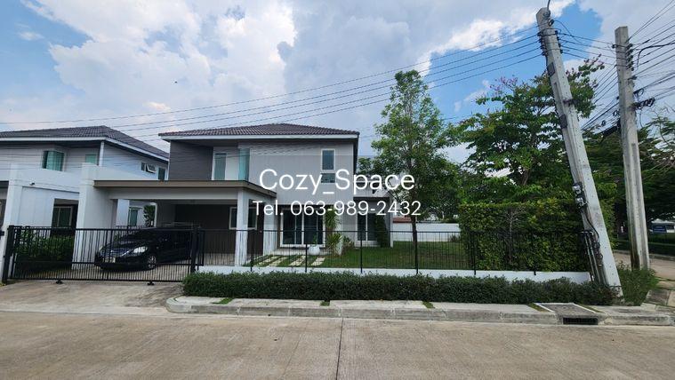 รูป ให้เช่าบ้านเดี่ยว 3 ห้องนอน หมู่ชัยพฤกษ์ ทางด่วนรามอินทรา-จตุโชติ หลังมุม น่าอยู่จอดรถได้สองคัน สวนกว้างเห็นวิวสวนส่วนกลาง - รูปที่ 3/23