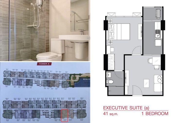 picture Call : 085-141-3333 Condo Supalai Veranda Ramkhamhaeng, 41 sq.m 1 Bedroom 22 floor Clear View, Tower A - 8/13