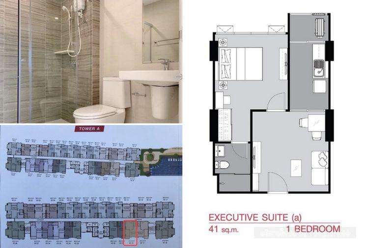 picture Call : 085-141-3333 Condo Supalai Veranda Ramkhamhaeng, 41 sq.m 1 Bedroom 22 floor Clear View, Tower A - 8/13