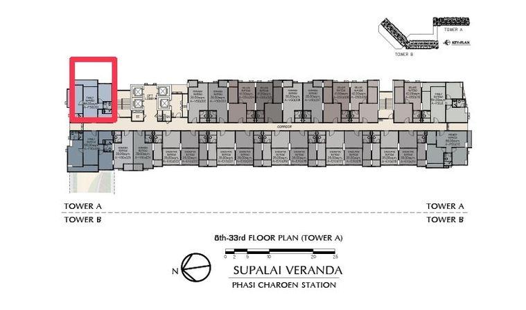 รูป 💥💥ขายห้องพร้อมผู้เช่า!! คอนโด Supalai Veranda Phasi Charoen Station ขนาด 65.67 ตร.ม. ชั้น 8 ตึก A สอบถาม ID LINE: @atfirm💥💥 - รูปที่ 28/28