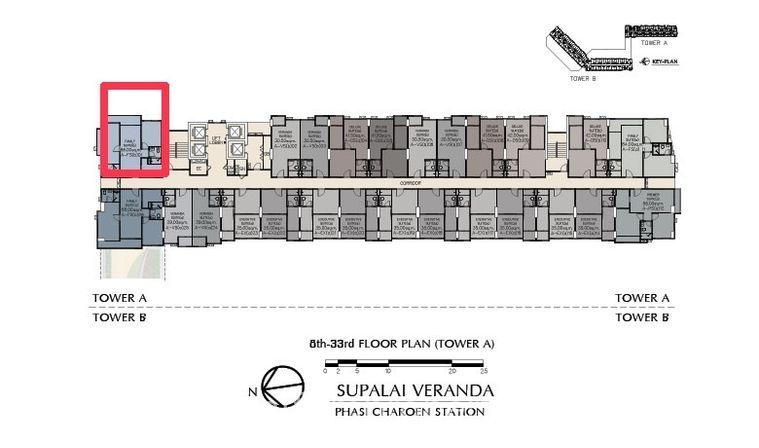 รูป 💥💥ขายห้องพร้อมผู้เช่า!! คอนโด Supalai Veranda Phasi Charoen Station ขนาด 65.67 ตร.ม. ชั้น 8 ตึก A สอบถาม ID LINE: @atfirm💥💥 - รูปที่ 28/28