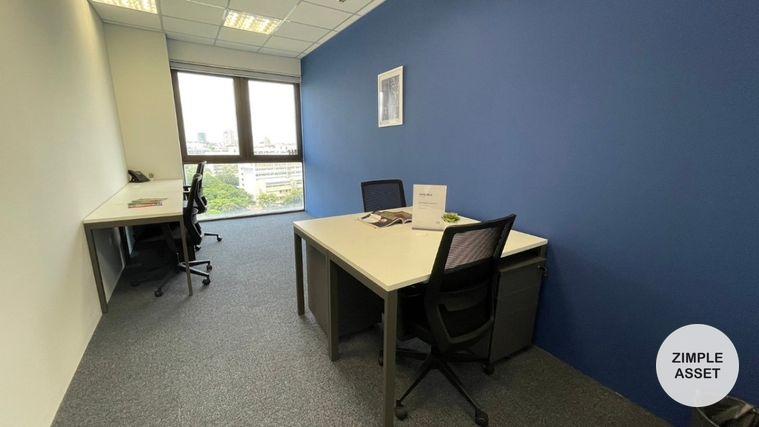 picture Office space for rent at Ratchada One Building. decorated in a simple and comfortable style, with complete furniture and office equipment. - 2/9