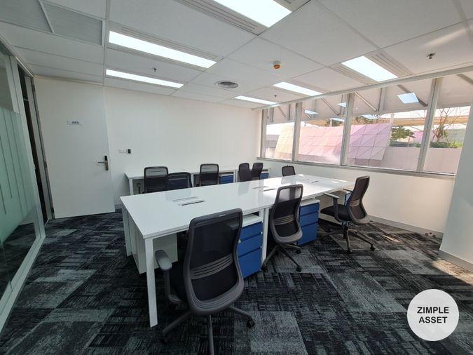 picture Fully furnished office space for rent featuring modern-style decor and fully equipped with essential office furniture for immediate use. - 6/29