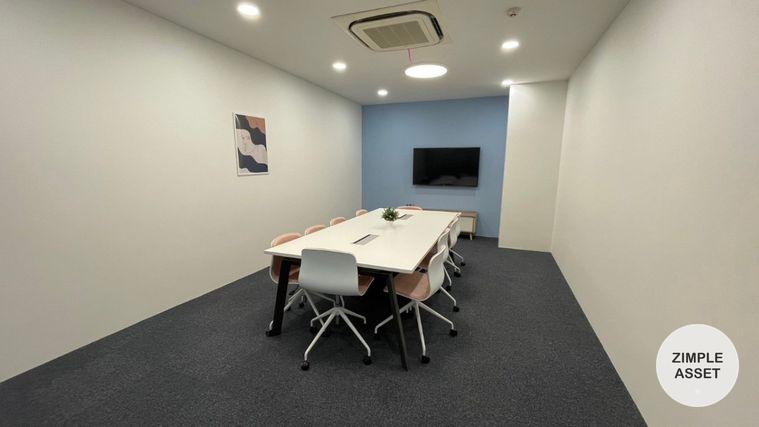 picture Office space for rent at Ratchada One Building. decorated in a simple and comfortable style, with complete furniture and office equipment. - 3/9