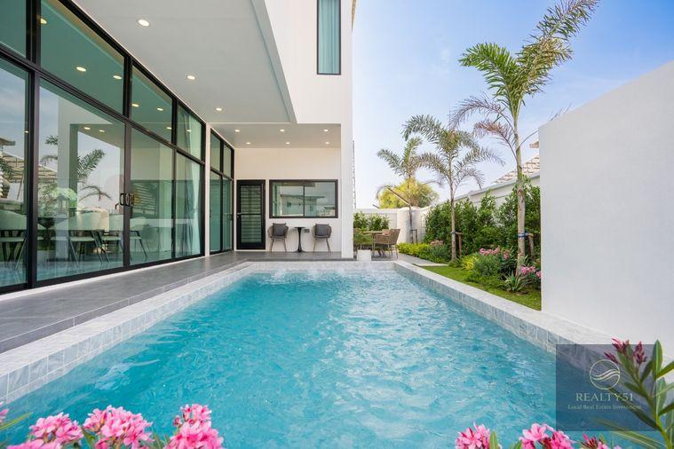 รูป Thamber Pool Villa บ้านพูลวิลล่าสร้างใหม่ ห้วยใหญ่-พัทยา ตกแต่งเสร็จพร้อมอยู่ พร้อมทำธุรกิจ ไม่เสียค่าส่วนกลาง - รูปที่ 1/9