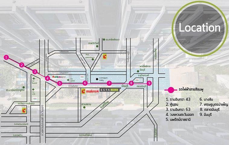 รูป โทรศัพท์ 099-269-6659 คอนโด เอสต้า บลิซ ใกล้รถไฟฟ้าสีชมพู เศรษฐบุตรบำเพ็ญ ขนาด 1 ห้องนอน ตกแต่งครบ - รูปที่ 11/11