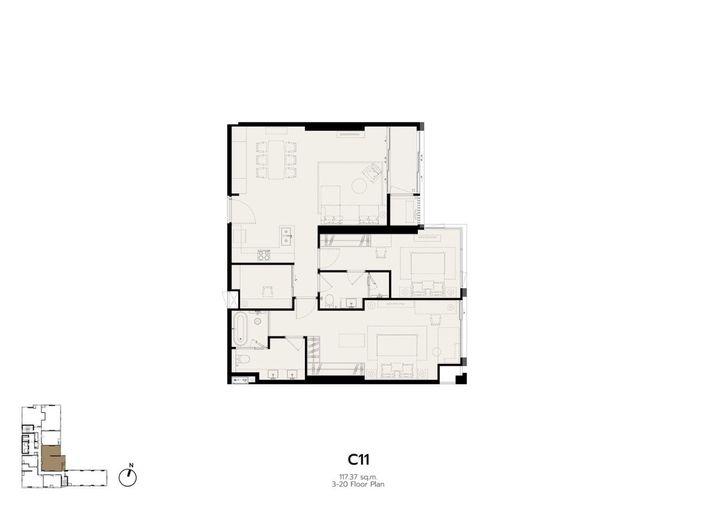 รูป ขายดาวน์ Romm Convant 2ห้องนอน 117ตร.ม. - รูปที่ 2/2