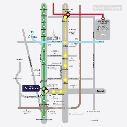 รูป FOR RENT> The Metropolis Samrong Interchange> ติดรถไฟฟ้า 2 สาย BTS/MRT สำโรง ห้องเงียบสงบ ตกแต่งครบ เฟอร์นิเจอร์บิ้วอิน ชั้น 12A #PPH-SCH073 - รูปที่ 7/7