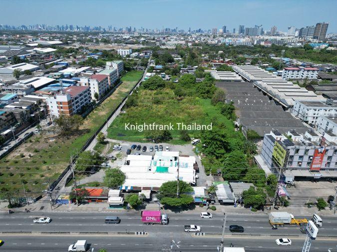 รูป ขายที่ดินทำเลดี ติดถนนปู่เจ้าสมิงพราย 12 ไร่ ใกล้ BTS สำโรง อำเภอพระประแดง จังหวัดสมุทรปราการ - รูปที่ 1/5