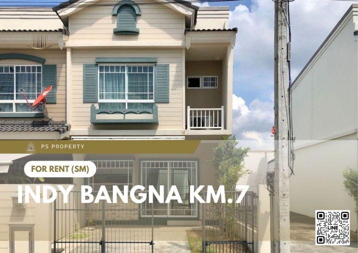 รูป ทาวน์เฮ้าส์ให้เช่า ✨ Indy Bangna Km.7 ✨ 2 ห้องนอน 3 ห้องน้ำ เฟอร์นิเจอร์ และ เครื่องใช้ไฟฟ้าครบ - รูปที่ 1/12