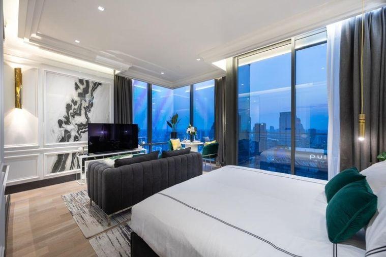 รูป Ashton Silom (แอชตัน สีลม)   วิวทิศใต้ - ตะวันตก (Mahanakhon - แม่น้ำเจ้าพระยา)  1 bedroom / 1 bathroom  - รูปที่ 4/15