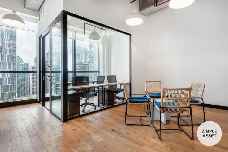 picture Fully furnished office space for rent featuring modern-style decor and fully equipped with essential office furniture for immediate use. - 23/29