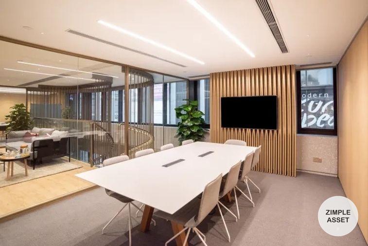 picture Fully furnished office space for rent featuring modern-style decor and fully equipped with essential office furniture for immediate use. - 28/29