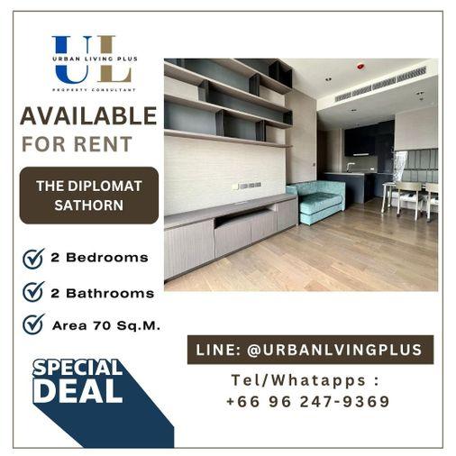 รูป ( U20231026200 ) ✨Tel/Line 096-2479369✨ ให้เช่า เดอะ ดิโพลแมท สาทร , 2 ห้องนอน, 2 ห้องน้ำ, 70 ตร.ม. ห้องสวย ราคาพิเศษ!! - รูปที่ 1/9