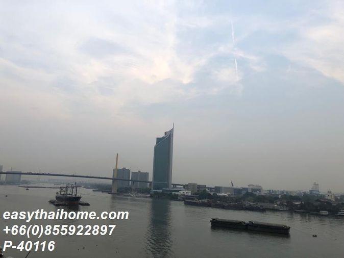 picture P-40116 — For Rent: Salintara Condo 7th Floor 2 Beds 3 Baths Beautiful River View Near MaxValu Rama 3. 085-592-2897 Line: @easythaihome - 8/8
