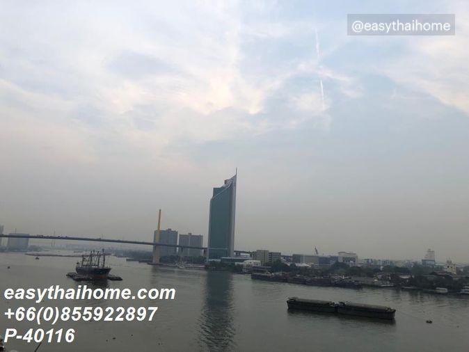 picture P-40116 — For Rent: Salintara Condo 7th Floor 2 Beds 3 Baths Beautiful River View Near MaxValu Rama 3. 085-592-2897 Line: @easythaihome - 8/8