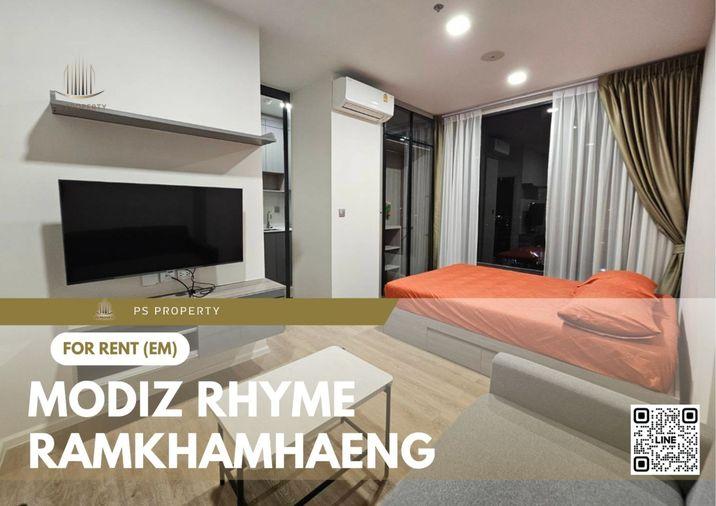 picture For rent 📍 Modiz Rhyme Ramkhamhaeng 📍 Fully furnished and equipped, near MRT Ramkhamhaeng - 1/13