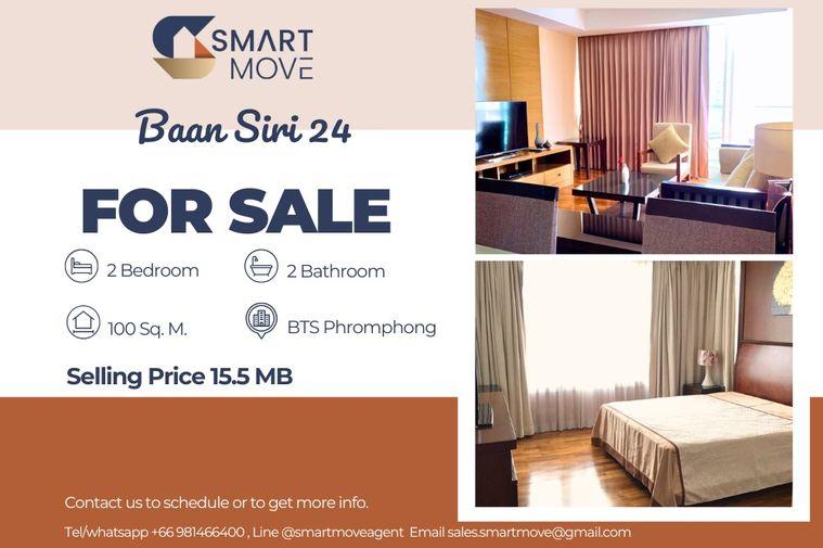 รูป 🔥 ขายพร้อมผู้เช่า !! ชั้นสูง 21++🔥Code C20230103354..........Baan Siri 24, 2 ห้องนอน, 2 ห้องน้ำ, แต่งครบ, ราคาพิเศษ!!📣📣 - รูปที่ 1/7