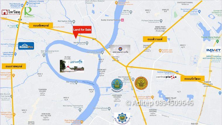 รูป ขาย ที่ดิน ถนนชัยพฤกษ์ ปากเกร็ด 1 ไร่กว่า เข้าซอย 150 ม. ใกล้แม่น้ำเจ้าพระยา ถนนราชพฤกษ์ สะพานพระราม 4 ที่ดินถมแล้ว - รูปที่ 2/26