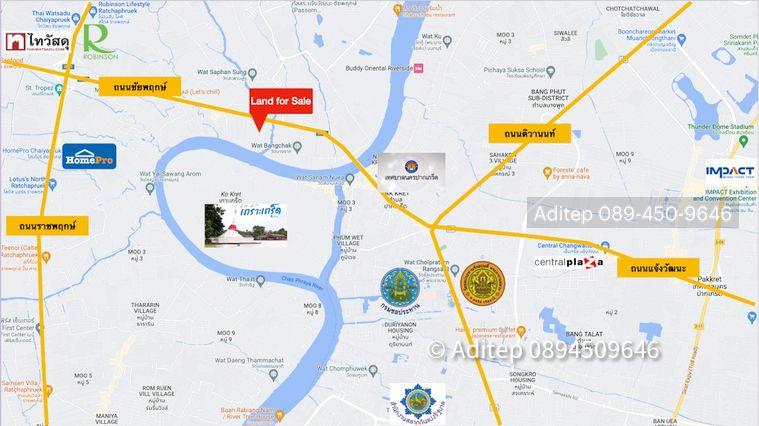 รูป ขาย ที่ดิน ถนนชัยพฤกษ์ ปากเกร็ด 1 ไร่กว่า เข้าซอย 150 ม. ใกล้แม่น้ำเจ้าพระยา ถนนราชพฤกษ์ สะพานพระราม 4 ที่ดินถมแล้ว - รูปที่ 2/26