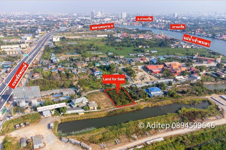 รูป ขาย ที่ดิน ถนนชัยพฤกษ์ ปากเกร็ด 1 ไร่กว่า เข้าซอย 150 ม. ใกล้แม่น้ำเจ้าพระยา ถนนราชพฤกษ์ สะพานพระราม 4 ที่ดินถมแล้ว - รูปที่ 3/26