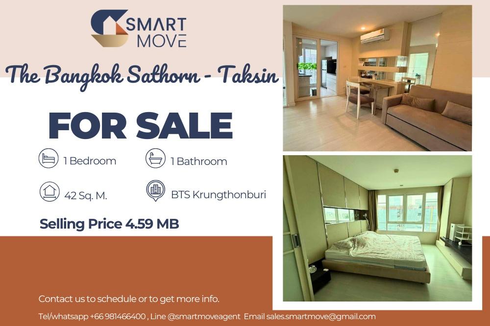 รูป 🔥 สำหรับขาย!! โครงการสไตล์รีสอร์ท!!🔥 Code C20250900001..........The Bangkok Sathorn - Taksin, 1 ห้องนอน, 1 ห้องน้ำ, แต่งครบ, ราคาพิเศษ!!📣📣 - รูปที่ 1/7