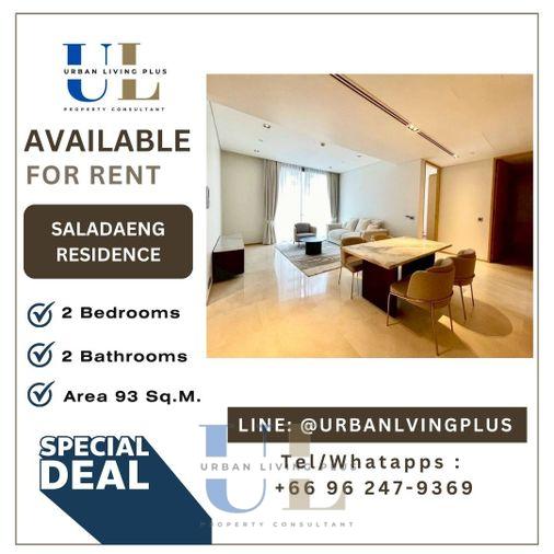 รูป ( UL2509241 ) Tel/Line 096-2479369 , ให้เช่า ศาลาแดง เรสซิเด้นซ์ , ห้องใหม่ , 2 ห้องนอน, 2 ห้องน้ำ, 94 ตร.ม. ห้องใหม่, พร้อมอยู่, ราคาพิเศษ!! ✨✨ - รูปที่ 1/8