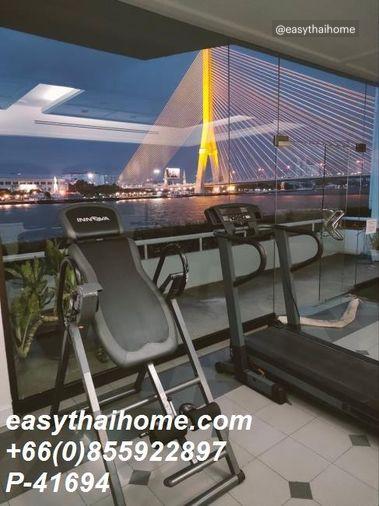 รูป P-41694 วิวแม่น้ำเจ้าพระยา! จุลดิษฐ์ ริเวอร์ แมนชั่น ห้องสตูดิโอ พร้อมเฟอร์ฯครบ! ใกล้ CBD! 3.09M Line Id: @easythaihome 085-592-2897 - รูปที่ 3/33