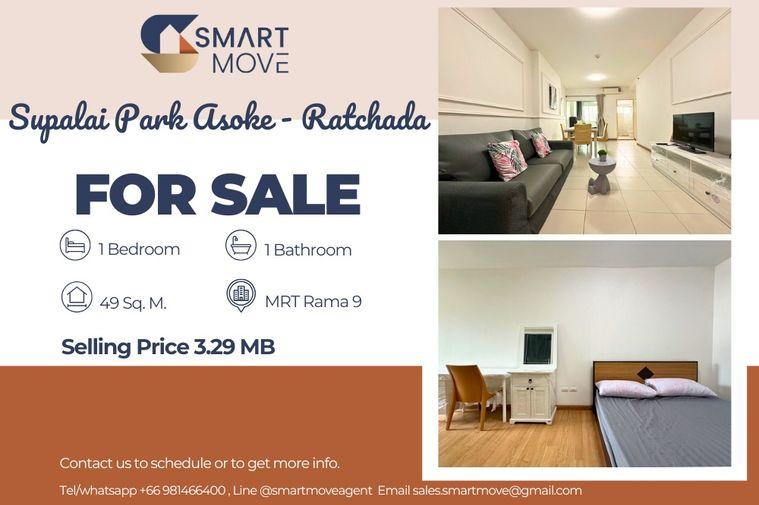 รูป 🔥 สำหรับขาย !! 🔥 Code C20250900072..........Supalai Park Asoke - Ratchada, 1 ห้องนอน, 1 ห้องน้ำ, แต่งครบ, ราคาพิเศษ!!📣📣 - รูปที่ 1/10