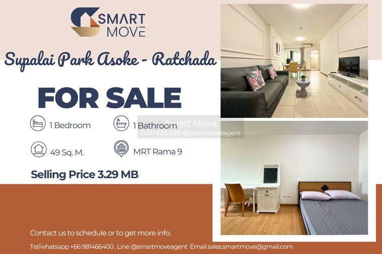 รูป 🔥 สำหรับขาย !! 🔥 Code C20250900072..........Supalai Park Asoke - Ratchada, 1 ห้องนอน, 1 ห้องน้ำ, แต่งครบ, ราคาพิเศษ!!📣📣 - รูปที่ 1/10