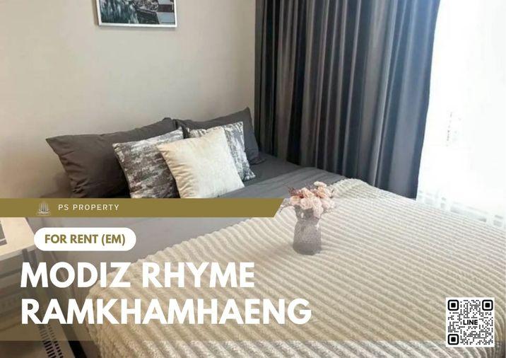 picture For rent ✨ Modiz Rhyme Ramkhamhaeng ✨ Fully furnished and equipped, near MRT Ramkhamhaeng - 1/9