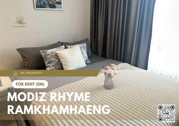 picture For rent ✨ Modiz Rhyme Ramkhamhaeng ✨ Fully furnished and equipped, near MRT Ramkhamhaeng - 1/9