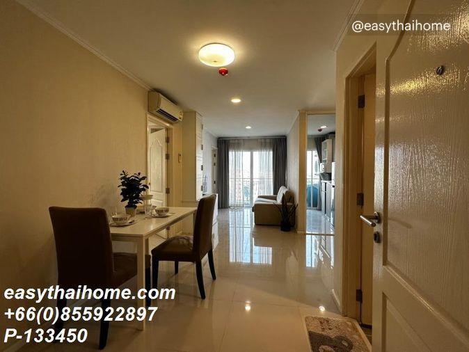 รูป P-133450 🔑 ให้เช่าห้องแบบ 2นอน คอนโดห้องสวย น็อตติ้ง ฮิลล์ สุขุมวิท 107 ใกล้ BTS แบริ่ง ชั้น8 เฟอร์ครบ วิวสวน Line: @easythaihome 085-592-2897 - รูปที่ 3/9