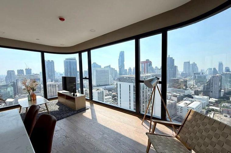 picture 🔥 For Rent !! city view, high floor 30++, corner room!! 🔥 Code C20221200077....Ashton Chula - Silom, 2 bed, 1 bath, furnished, ready to move in 📣📣 - 5/8