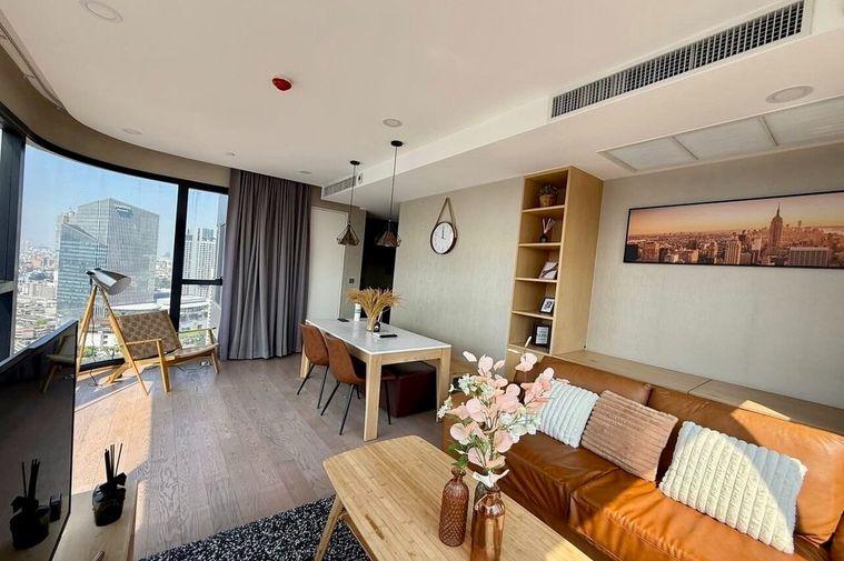 picture 🔥 For Rent !! city view, high floor 30++, corner room!! 🔥 Code C20221200077....Ashton Chula - Silom, 2 bed, 1 bath, furnished, ready to move in 📣📣 - 2/8