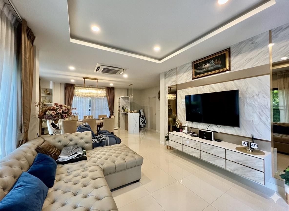 รูป บ้านเดี่ยวหรู The City รามอินทรา 2 (หลังมุม) | พื้นที่กว้างขวางเป็นส่วนตัว | ตกแต่ง Built-in ทั้งหลัง เฟอร์นิเจอร์พรีเมียม พร้อมเข้าอยู่ - รูปที่ 7/38