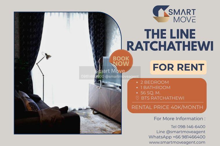 รูป 🔥 สำหรับเช่า !! ชั้นสูง 26++, ทำเลดี!! 🔥 Code C20230106613..........The Line Ratchathewi, 2 ห้องนอน, 1 ห้องน้ำ, แต่งครบ, พร้อมเข้าอยู่ 📣📣 - รูปที่ 1/6