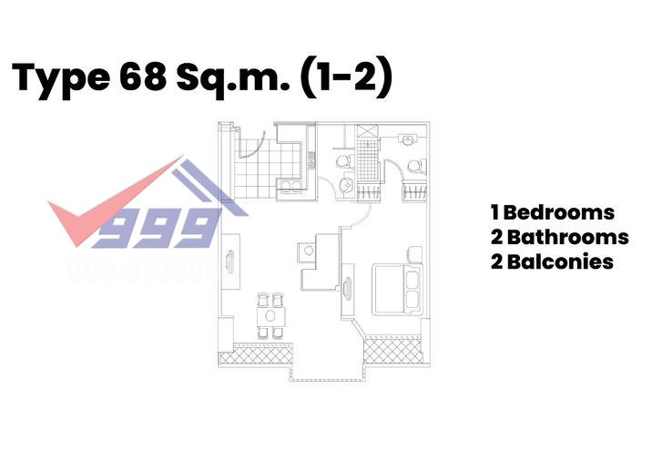 รูป ขายคอนโด เดอะโฟร์วิงส์ เรสซิเดนซ์ 1 ห้องนอน (F211906) - รูปที่ 43/43
