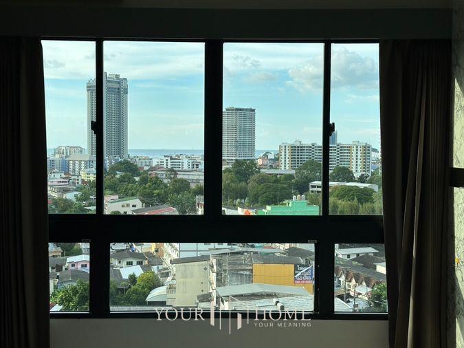 รูป ให้เช่า : Plus condo 1 ห้องนอน วิวทะเล - ตกแต่งสวย พร้อมเข้าอยู่ - 9,000 เท่านั้น - รูปที่ 9/25