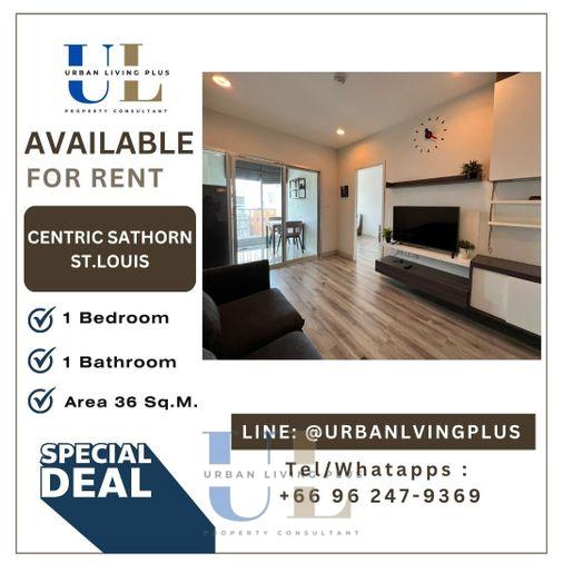 รูป ( UL2607115 ) Tel/Line 096-2479369 ให้เช่า !! Centric Sathorn St.louis, 1 ห้องนอน 1 ห้องน้ำ 36 ตร.ม. ห้องสวย ห้องมุม สภาพดี✨✨ - รูปที่ 1/8