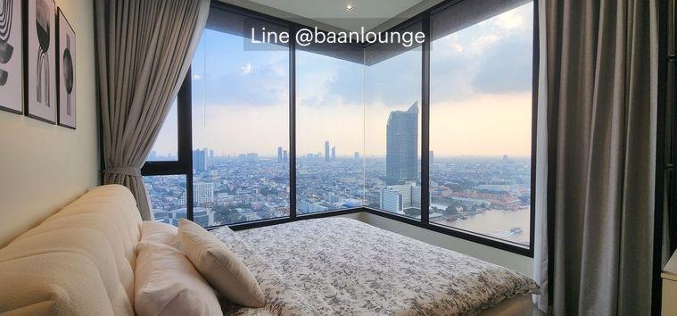 picture Panoramic view, wide-fronted unit, high floor, beautiful view, Chapter Charoennakhorn-Riverside - 1/17
