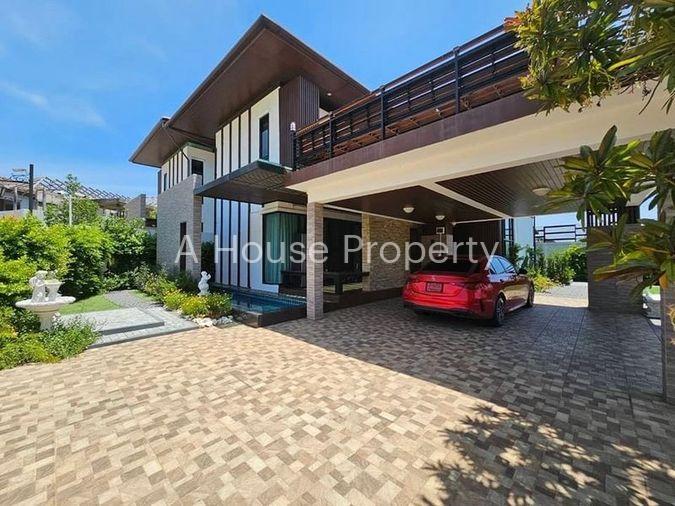รูป ขายบ้านสวย สไตล์ Modern Tropical หมู่บ้านนคราทรัพย์ ใกล้อ่างเก็บน้ำบางพระ - รูปที่ 3/19