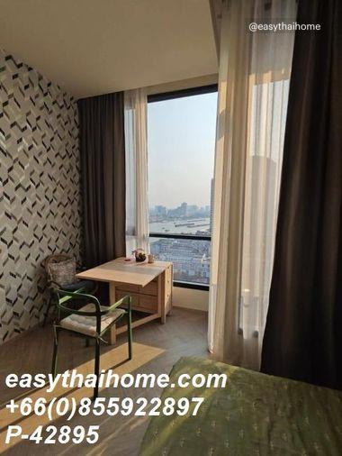 รูป P-42895 วิวเมืองสวย! Chapter เจริญนคร 1 นอน 17,000 บาท ใกล้ Iconsiam Line Id @easythaihome 085-592-2897 - รูปที่ 3/11